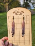 Twilight Amethyst Ombre Beaded Fringe Earrings