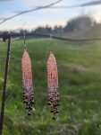 Twilight Amethyst Ombre Beaded Fringe Earrings