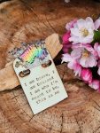 Hand-Beaded Neon Rainbow Heart Fringe Brooch Pin