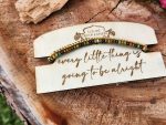 Earthy Forest Tones Beaded Bracelet – Handcrafted Picasso Seed Bead Band with Antique Brass Hardware