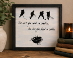 Hockey Motivational Quote Framed Wood Sign🍁