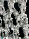 Crochet Sequin Skinny Scarf, White Sequin Neck Tie