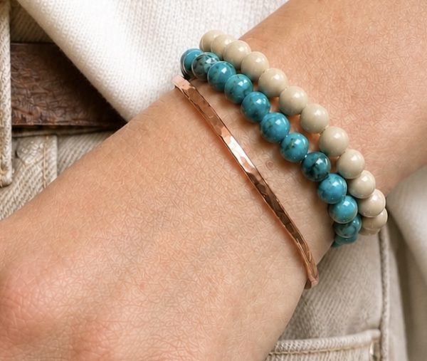 Bracelet Trio Gemstone and Copper Bracelet