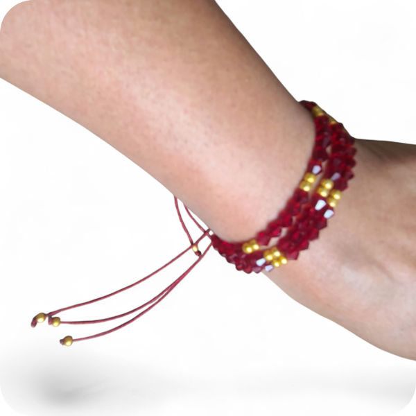 Handmade 3 Strands Beaded Bracelet