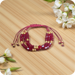 Handmade 3 Strands Beaded Bracelet