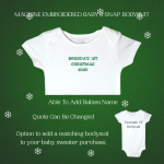 Christmas Tree Baby Sweater, Handmade Knitted Baby Sweater, Personalized Baby Sweater
