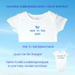Blue Bird Baby Sweater, Handmade Knitted Baby Sweater, Personalized Baby Sweater