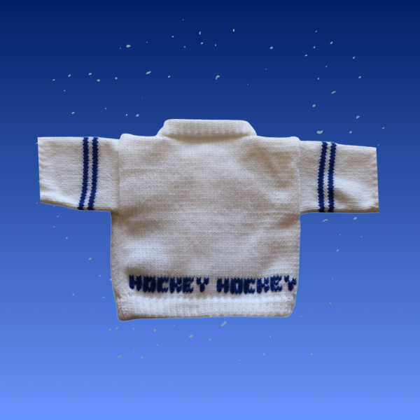 Hockey Baby Sweater, Handmade Knitted Baby Sweater, Personalized Baby Sweater