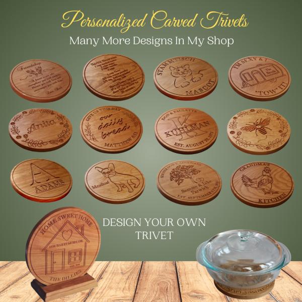 Wedding or Anniversary Trivet, Wooden Trivet, Personalized Trivet, Bakers Gift