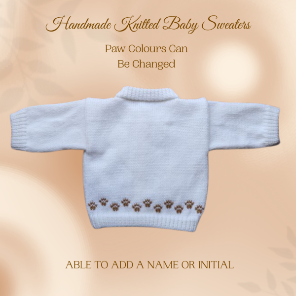 Lion Baby Sweater, Handmade Knitted Baby Sweater, Personalized Baby Sweater