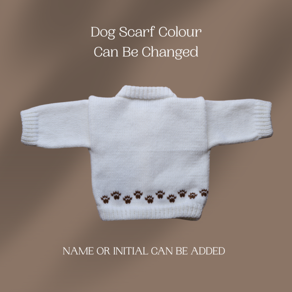 Brown Lab Retreiver Dog Baby Sweater, Handmade Knitted Baby Sweater, Personalized Baby Sweater