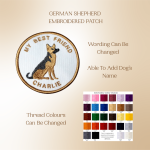 German Shepherd Embroidered Patch, Embroidered Patches