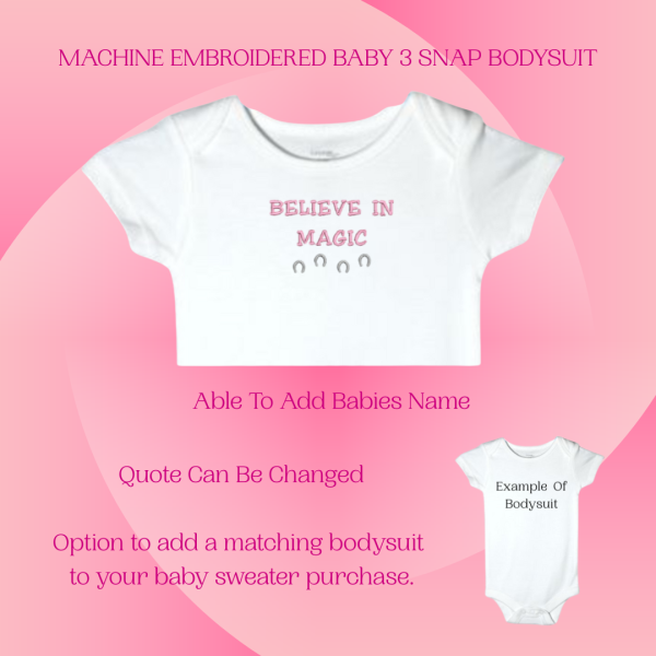 Unicorn Baby Sweater, Handmade Knitted Baby Sweater, Personalized Baby Sweater