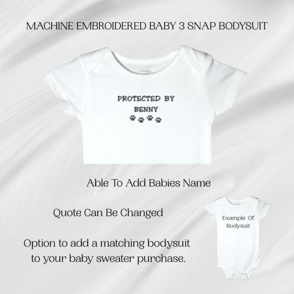 Small Black Dog Baby Sweater, Handmade Knitted Baby Sweater, Personalized Baby Sweater