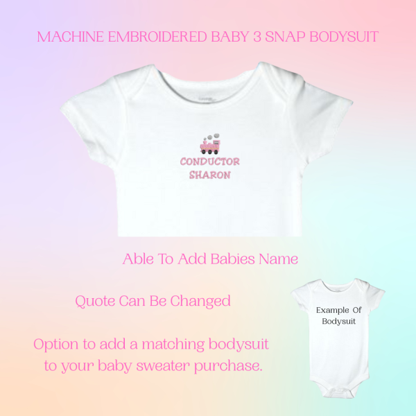 Train Pastel Baby Sweater, Handmade Knitted Baby Sweater, Personalized Baby Sweater