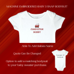 Train Baby Sweater, Handmade Knitted Baby Sweater, Personalized Baby Sweater