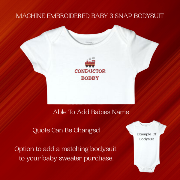 Train Baby Sweater, Handmade Knitted Baby Sweater, Personalized Baby Sweater