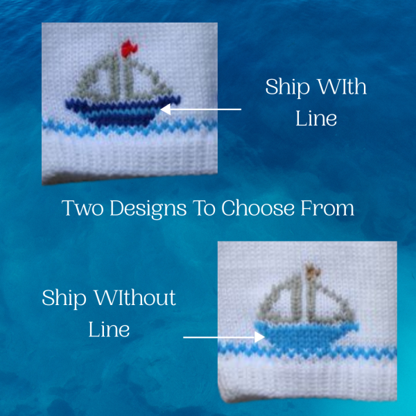 Sailing Ships Baby Sweater, Handmade Knitted Baby Sweater, Personalized Baby Sweater