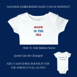 USA Baby Sweater, Handmade Knitted Baby Sweater, Personalized Baby Sweater