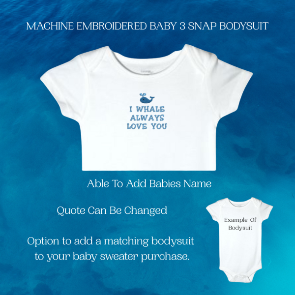 Whale Baby Sweater, Handmade Knitted Baby Sweater, Personalized Baby Sweater