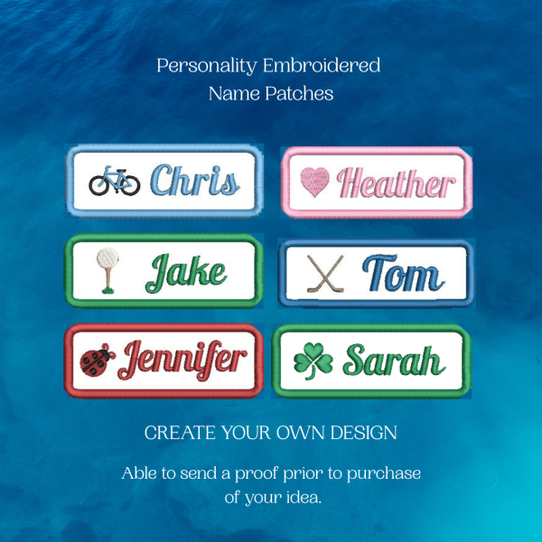 Personality Embroidered Patch, Name Patches