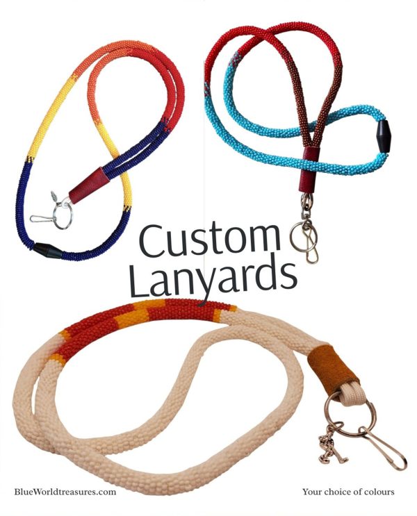 Your Colors, Your Style: Custom Beaded Lanyard Keyring - Long 36 Inch Over the Head Style