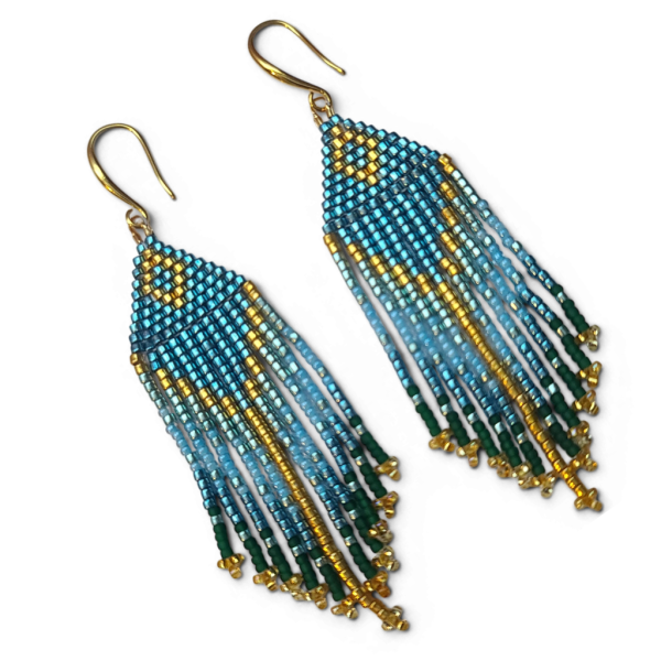 Seed Bead Fringe Earring