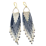 Fringe Earring Gold & Black