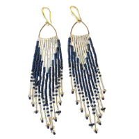 Fringe Earring Gold & Black