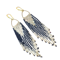 Fringe Earring Black & GoldB