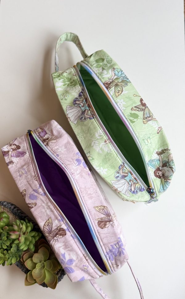 BOXY Mermaid & Fairy Zipper Pouch | Handmade Cosmetic Bag | Travel Makeup Bag | Cute Gift for Girls