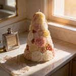 Wedding Party Table, Rose Tree Centerpiece Candle