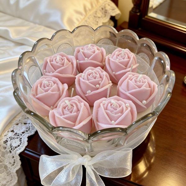 Bowl of Roses Candle