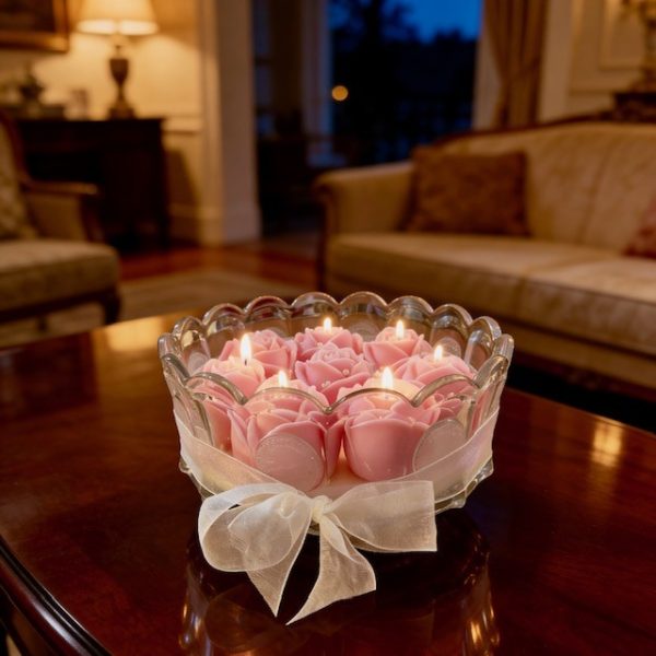 Bowl of Roses Candle