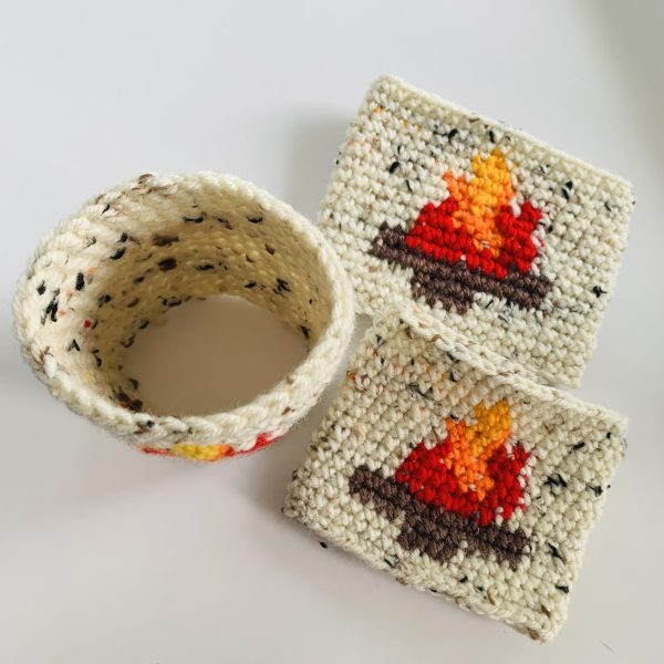 Handmade Campfire Tweed Cup Cozies – Warm Cup Sleeve
