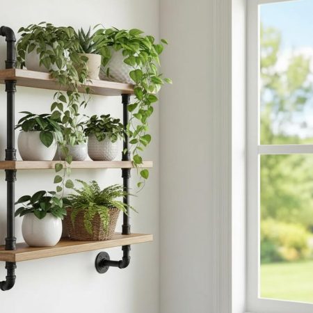 Plant Shelf, 3 Tier Floating Shelf-FREE SHIPPING