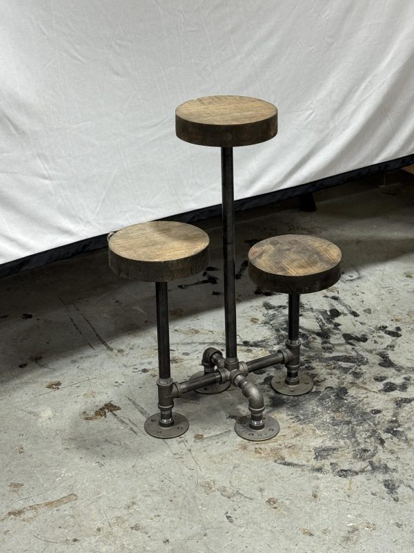 3 tier Industrial style Plant Stand with metal base-FREE SHIPPING