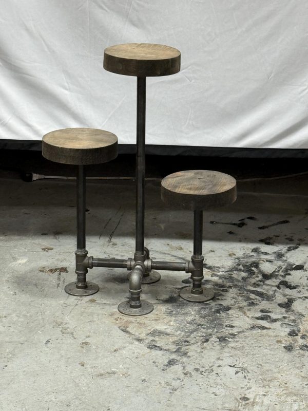 3 tier Industrial style Plant Stand with metal base-FREE SHIPPING