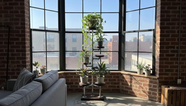 Industrial Plant Stand: 5,6 or 7 Tier Freestanding Metal Plant Holder - FREE SHIPPING