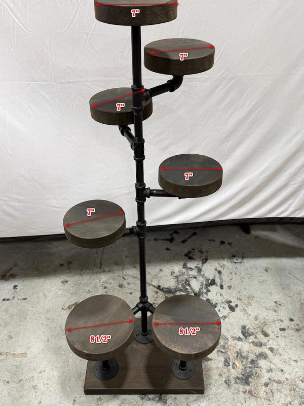 Industrial Plant Stand: 5,6 or 7 Tier Freestanding Metal Plant Holder - FREE SHIPPING