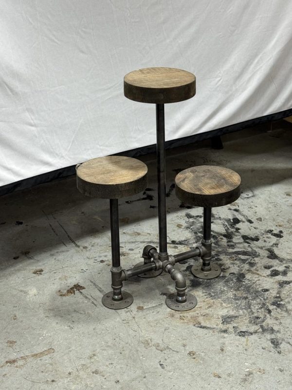 3 tier Industrial style Plant Stand with metal base-FREE SHIPPING