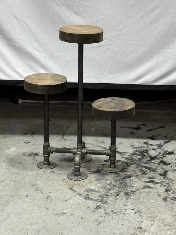 3 tier Industrial style Plant Stand with metal base-FREE SHIPPING
