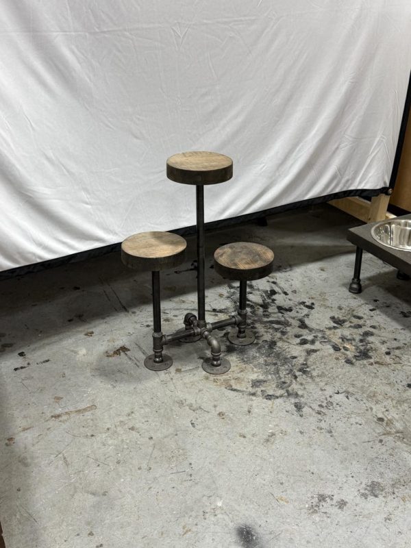 3 tier Industrial style Plant Stand with metal base-FREE SHIPPING