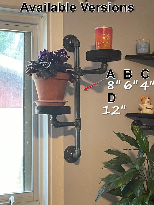Swivel plant rack - 2 tier wall mount plant holder-FREE SHIPPING