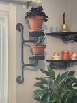 Swivel plant rack - 2 tier wall mount plant holder-FREE SHIPPING
