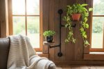 Swivel plant rack - 2 tier wall mount plant holder-FREE SHIPPING