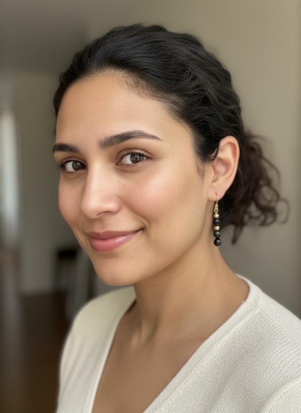 Golden Obsidian Dangle Earrings — 14K Gold Beads & 14K Gold Hooks