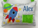 Rocket Ship Tooth Fairy Pillow by Tooth Fairy Tess- Personalized