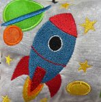 Rocket Ship Tooth Fairy Pillow by Tooth Fairy Tess- Personalized