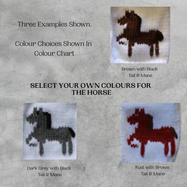 Horse Baby Sweater, Handmade Knitted Baby Sweater, Personalized Baby Sweater